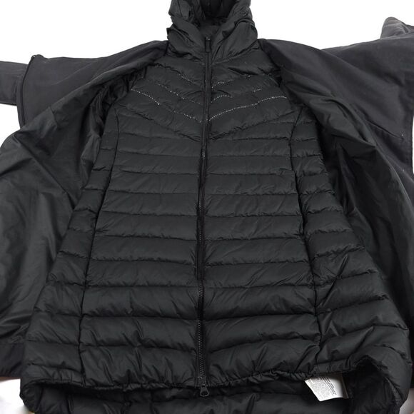NIKE AeroLoft 3 in 1 Down Fill Parka Puffer Jacket Trench Coat Black Gorpcore - Picture 11 of 16